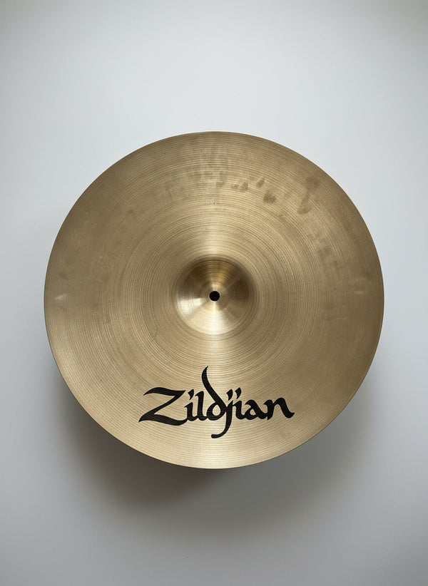 Zildjian cymbal on a textured gray surface