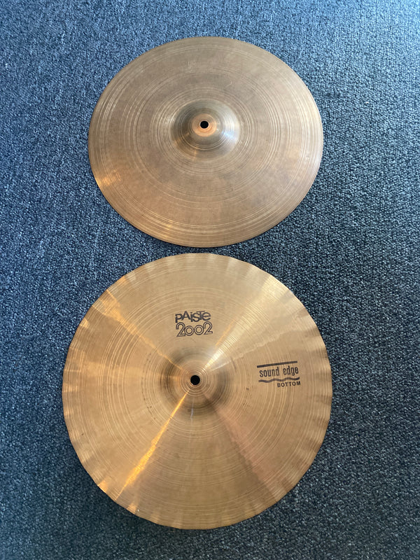 Used Paiste 2002 Sound Edge Black Label 14" Hi Hats T-948g B-974g