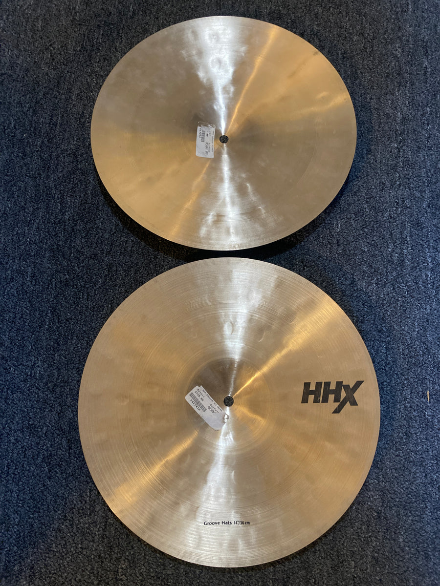 Used Sabian HHX Groove 14" Hi Hats T1076g B1412g Round Sound Cymbals
