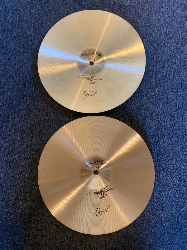 Royal Cymbals 14" Hi Hats T-999g B-1272g