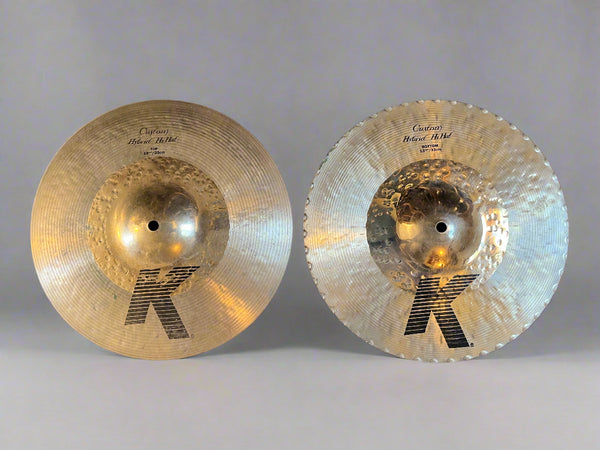 Used ZIldjian K Custom Hybrid 13.25" Hi Hats T-888g B-1190g