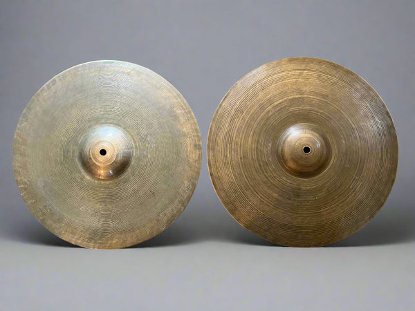 Used Zildjian Trans Stamp 14" Hi Hats T-1185g B-1242g