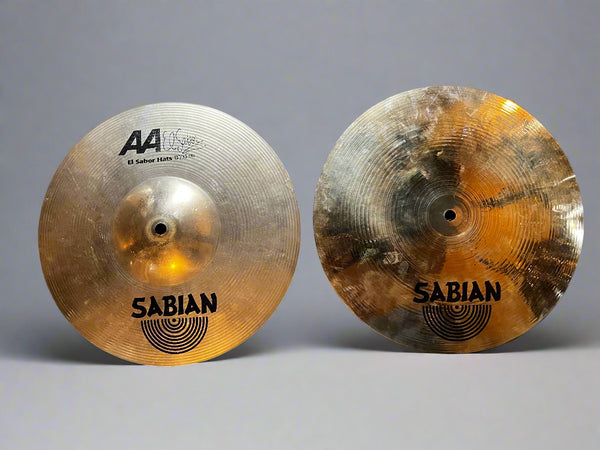 Used Sabian AA El Sabor 13" Hi Hats T-1120g B-1260g