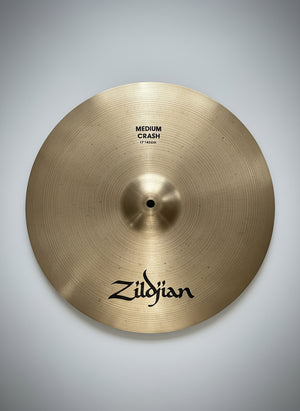 Zildjian cymbal on a textured gray surface