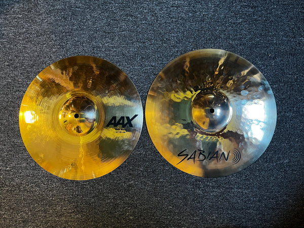Used Sabian AAX Thin 14" Hi Hats T-806g B-1098g