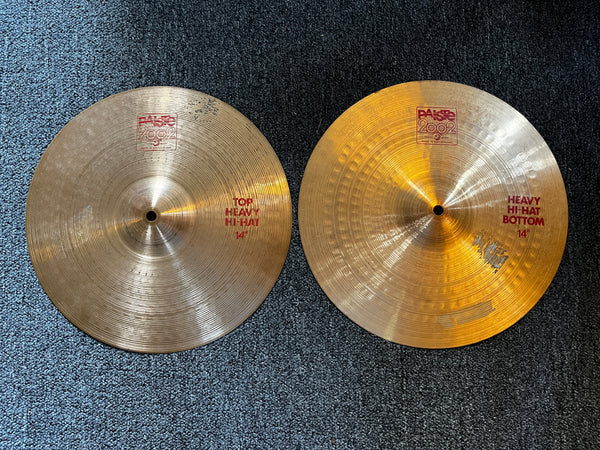 Used Paiste 2002 Heavy 14" Hi Hats T-946g B-1068g