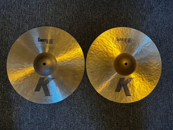 Used Zildjian K Sweet 15" Hi Hats T-1128g B-1740g