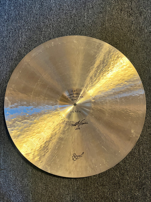 Cymbal Craftsman Pre Aged Style 22" Ride 2672g