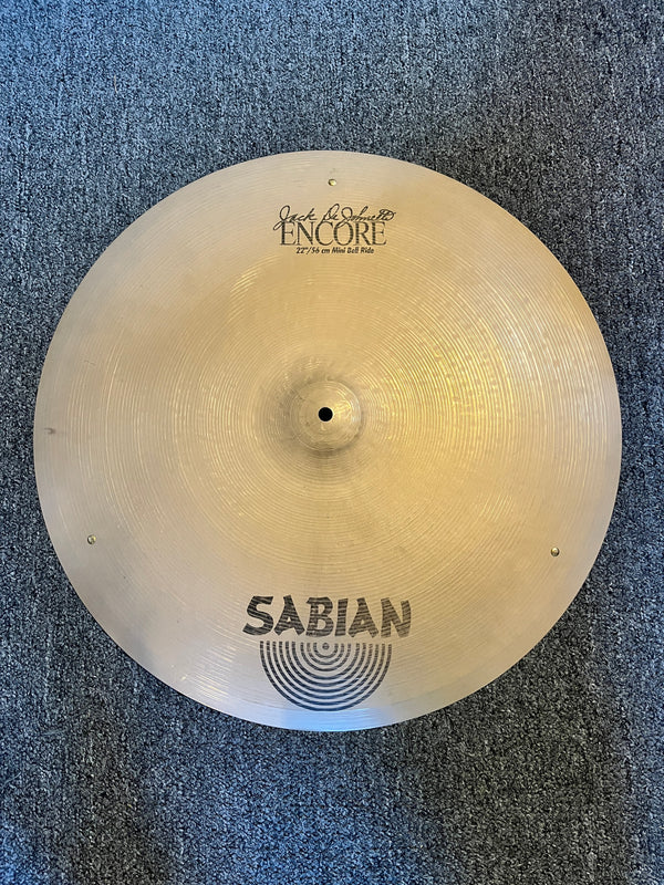 Used Sabian Jack Dejohnette Encore Mini Bell 22" Ride 2162g