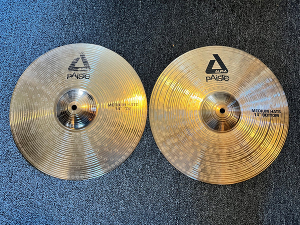 Used Paiste Alpha Medium 14" Hi Hats T-824 B-1424g