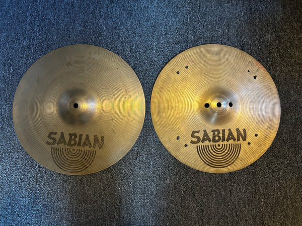 Used Sabian AA Sizzle/Rock 14" Hi Hats T-1380g B-1466g