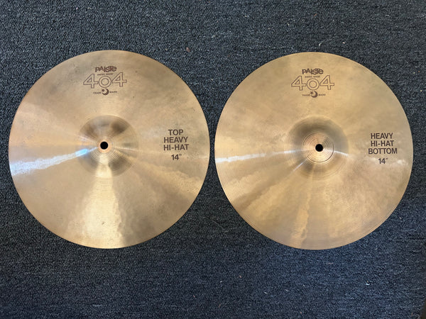 Used Paiste 404 Heavy 14" Hi Hats T-830g B-992g