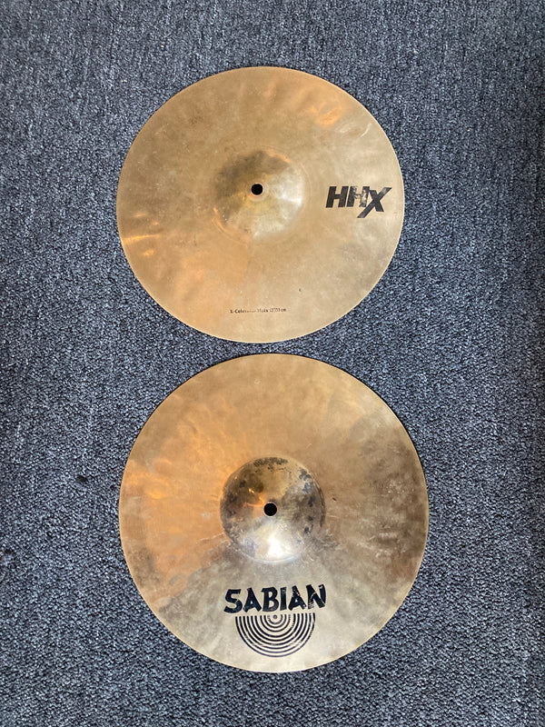 Used Sabian HHX X-Celerator 13" Hi Hats T-942g B-1270g